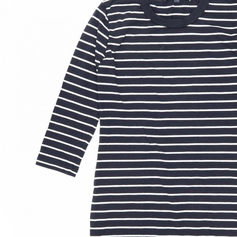 French Connection Women Black White Stripe Jersey Jumper Dress UK 10