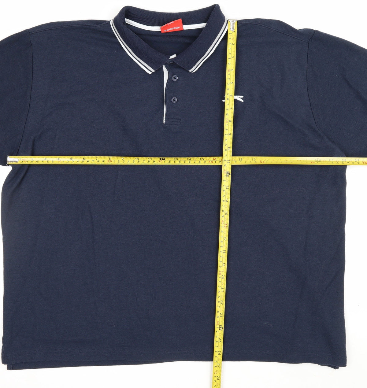 Slazenger Men’s Blue 4XL Classic Logo Short Sleeve Polo Shirt