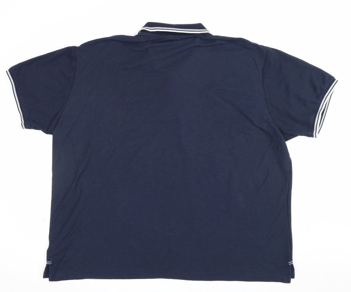 Slazenger Men’s Blue 4XL Classic Logo Short Sleeve Polo Shirt