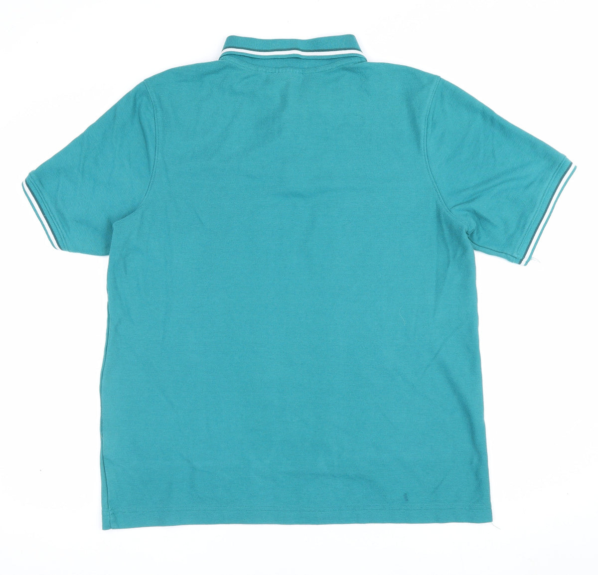Slazenger Men's Green L Short Sleeve Cotton Pique Polo Shirt Logo