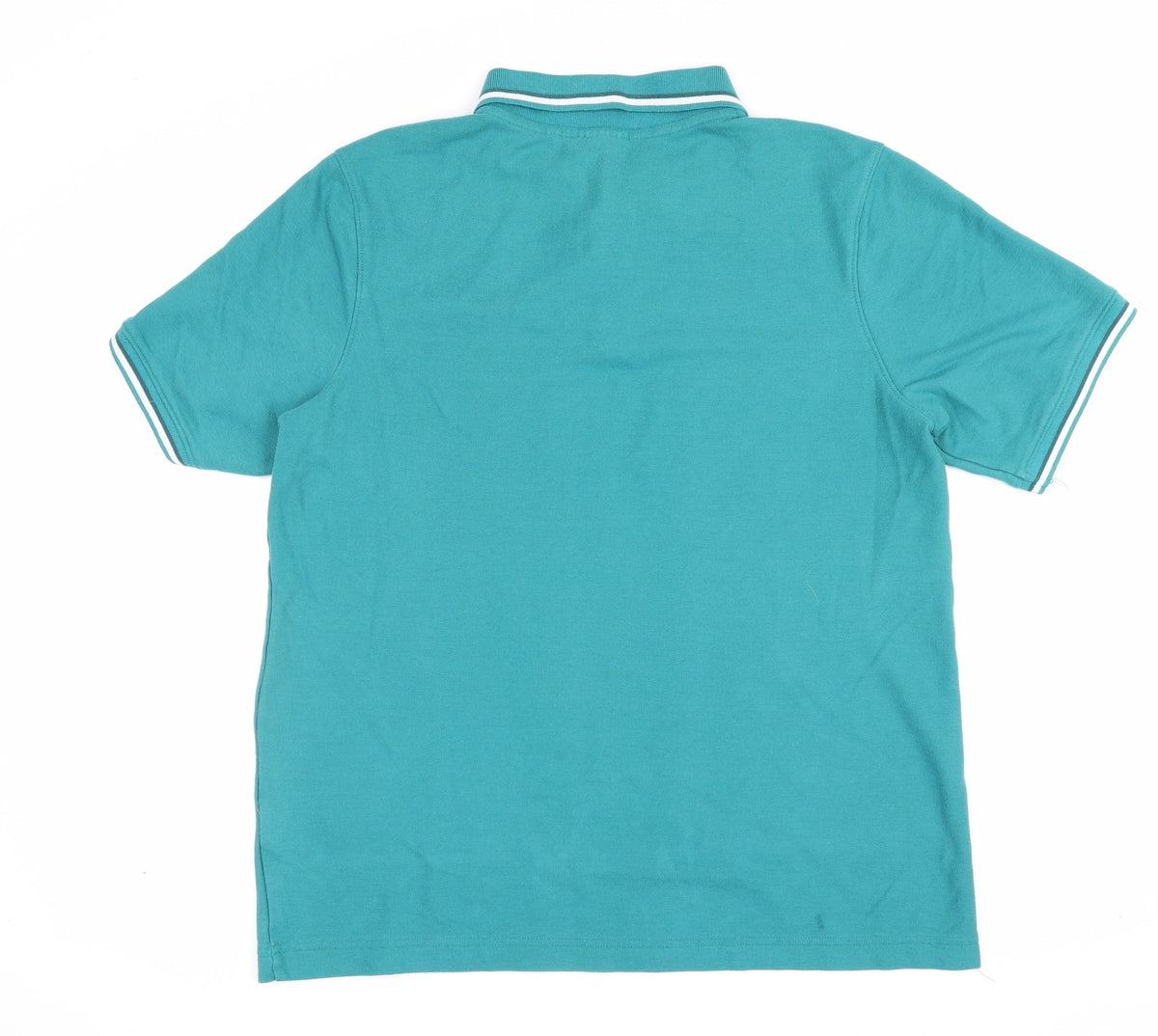 Slazenger Men's Green L Short Sleeve Cotton Pique Polo Shirt Logo