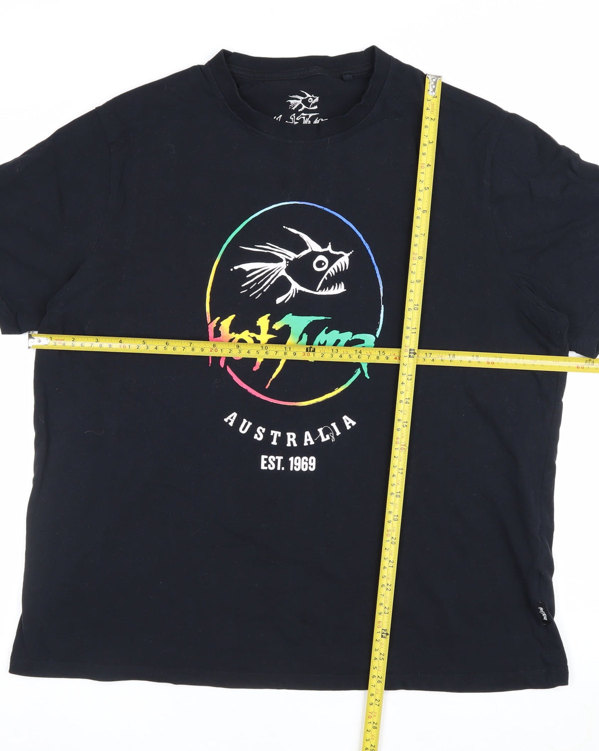 Hot Tuna Men's Black XL Fish Graphic Surfwear T-Shirt