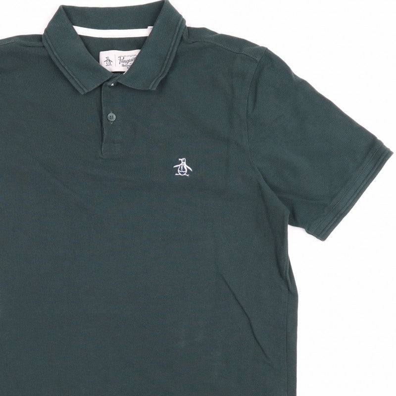 Additional view of Original Penguin men’s green m classic embroidered logo polo shirt
