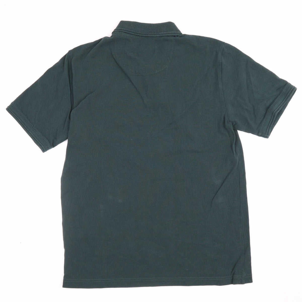 Brand and care label for Original Penguin men’s green m classic embroidered logo polo shirt