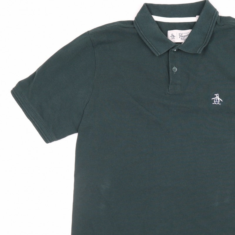 Additional view of Original Penguin men’s green m classic embroidered logo polo shirt