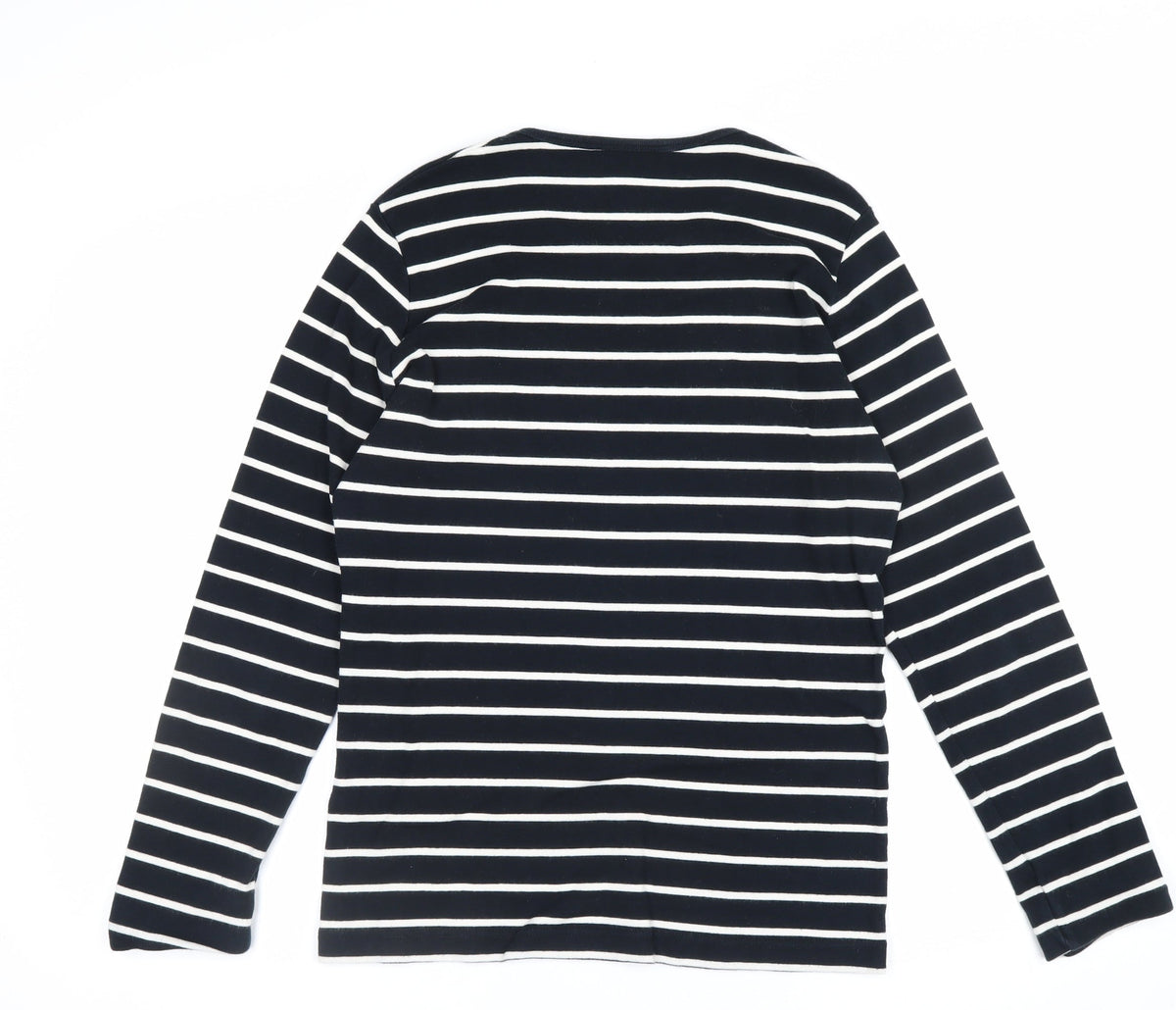 Wallis Women’s Black White Striped Cotton Jersey Long Sleeve Top UK 14