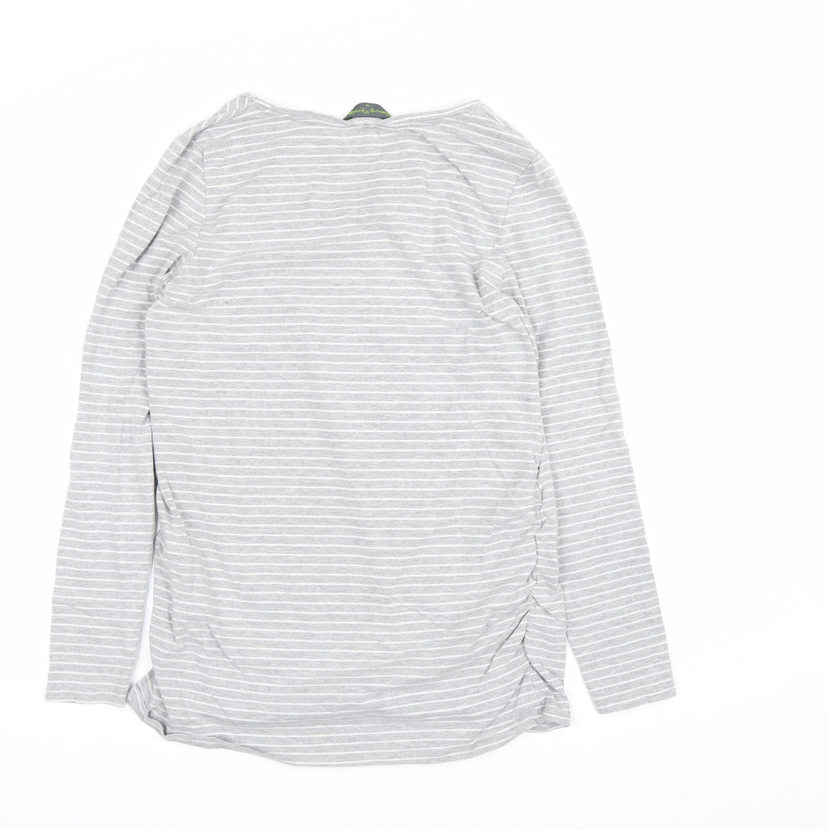 Blooming Marvellous Women Grey Striped M Maternity Tunic Long Sleeve Top
