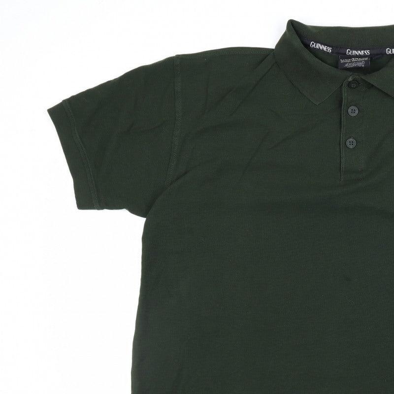 Guinness Men’s Green L Toucan Embroidered Cotton Polo Shirt