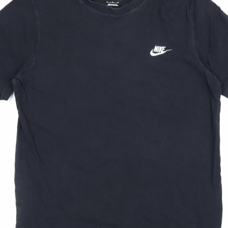 Nike Men’s Black Medium Logo Crew Neck Short Sleeve T-Shirt