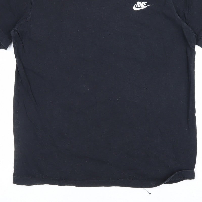 Nike Men’s Black Medium Logo Crew Neck Short Sleeve T-Shirt