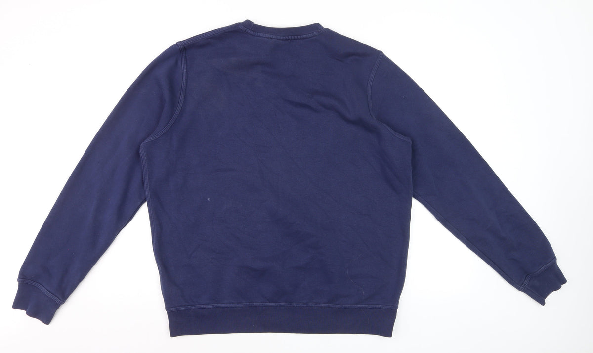Nike Men’s Navy L Pullover Crew Neck Logo Sweatshirt