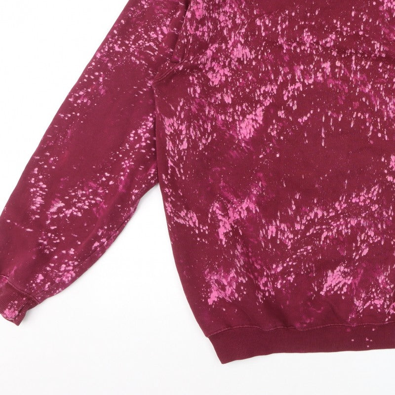 McIntosh & Seymour Men Red L Pullover Bleach Splatter Sweatshirt
