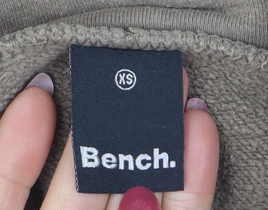 Bench Women’s Brown XS Full Zip Logo Fleece Sweatshirt