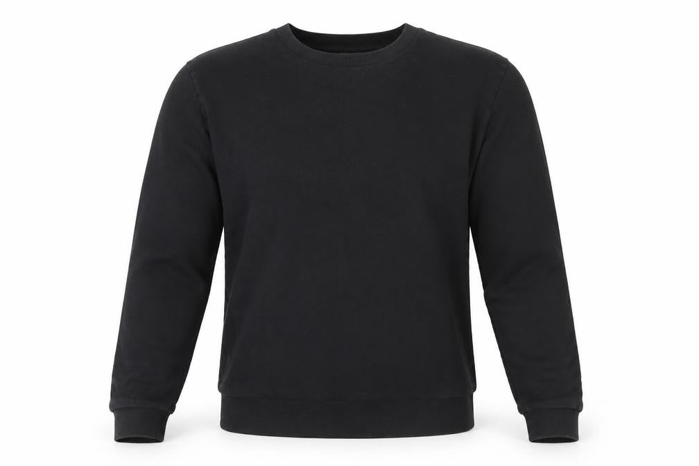 ASOS Men Black L Crew Neck Pullover Cotton Sweatshirt