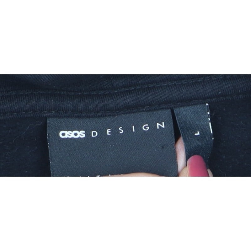 Additional view of ASOS Design Men’s Black L Pullover Graphic Print Hoodie