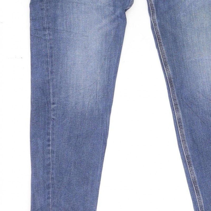 Marks and Spencer Women Blue Size 14 Short Ivy Magic Skinny Jeans