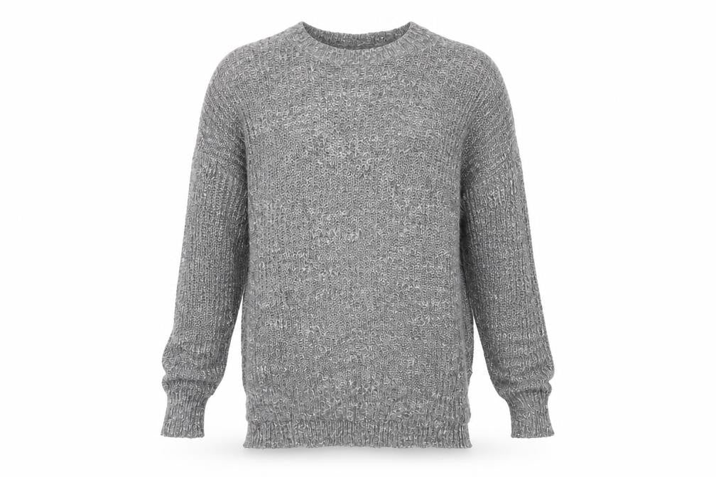 Hollister Men’s Grey XS/S V-Neck Chunky Knit Pullover Jumper