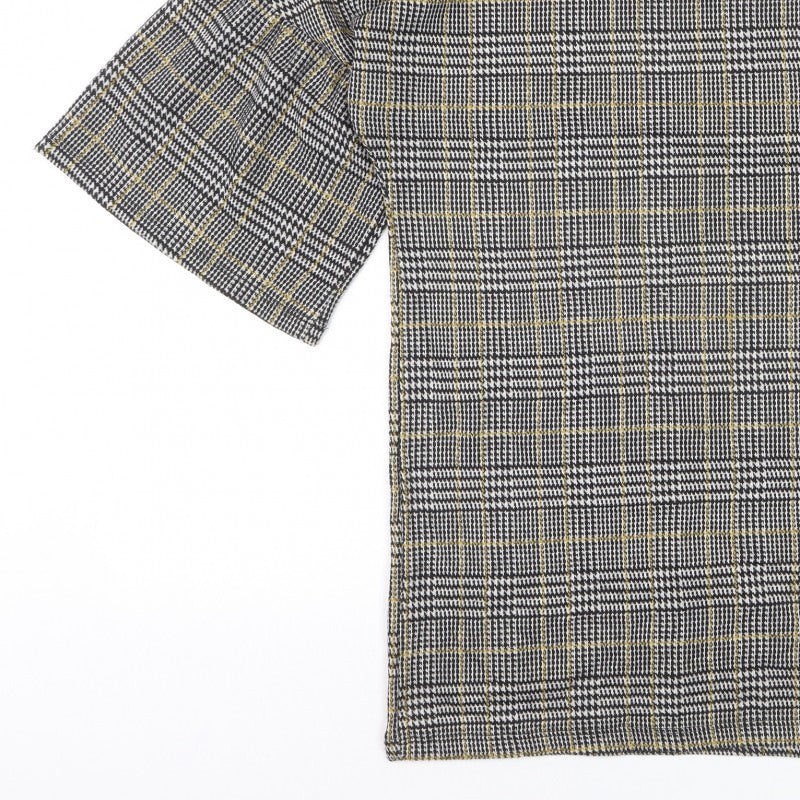 Zara Trafaluc Women’s Multicoloured Check Knit T-Shirt Size S