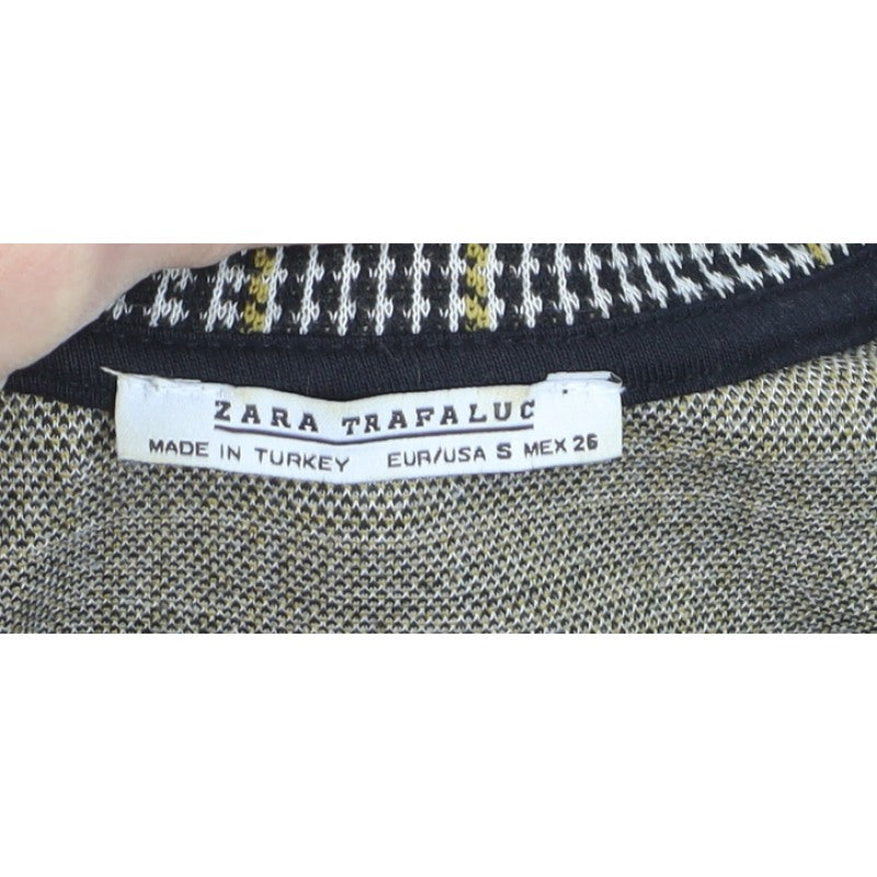 Zara Trafaluc Women’s Multicoloured Check Knit T-Shirt Size S