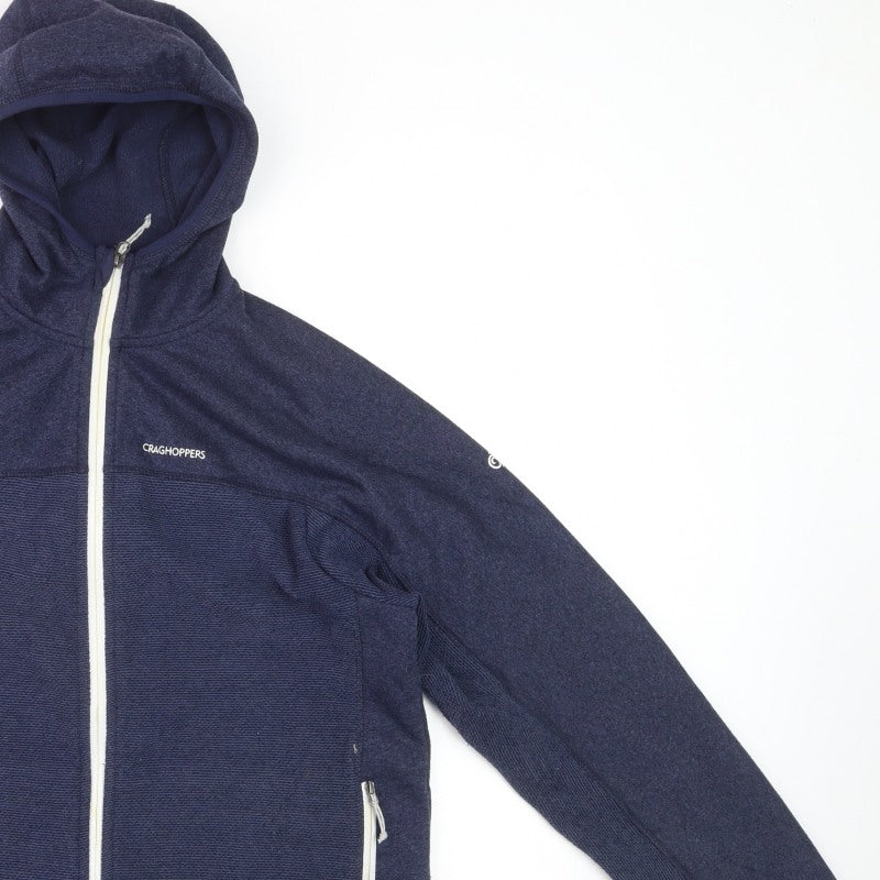 Craghoppers Men’s Blue M Full Zip Hooded Fleece Hiking Hoodie