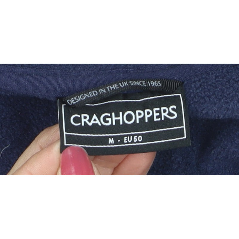 Craghoppers Men’s Blue M Full Zip Hooded Fleece Hiking Hoodie