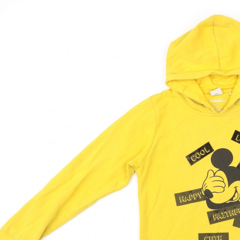 Staccato Girls Yellow Mickey Mouse Pullover Hoodie 11-12 Years Graphic