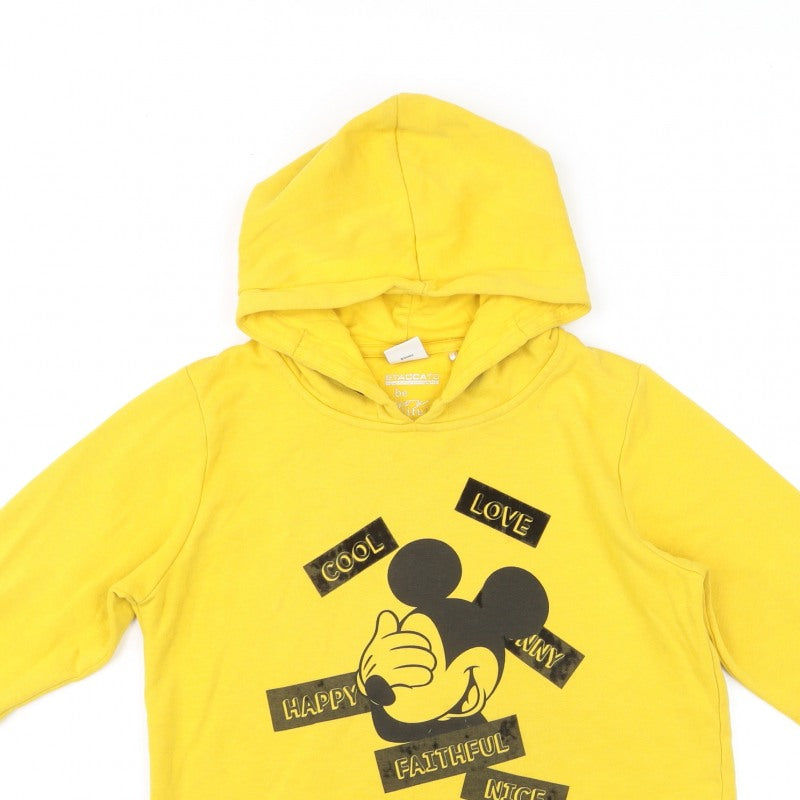 Staccato Girls Yellow Mickey Mouse Pullover Hoodie 11-12 Years Graphic