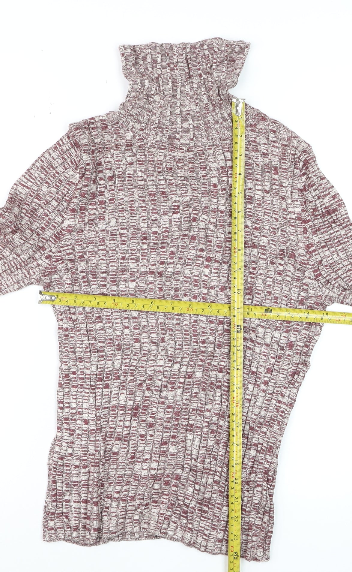 Miss Selfridge Women’s Multicoloured Roll Neck Knit Jumper UK 14
