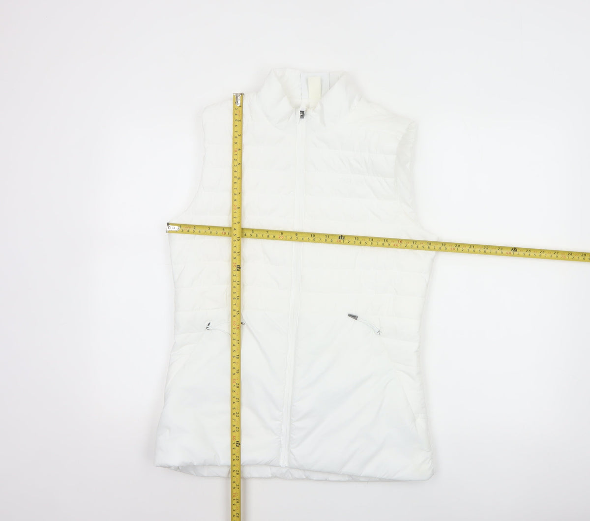 TOG24 Women’s White Size 8 Padded Puffer Gilet Waistcoat