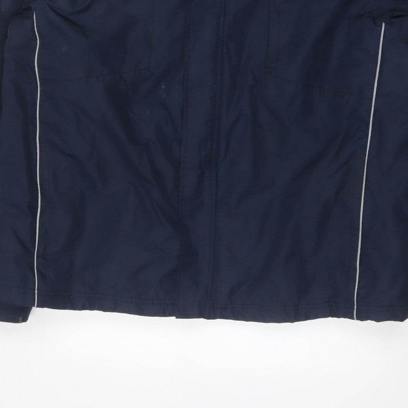 Slazenger Men’s Blue XL Hooded Reflective Full Zip Windbreaker Jacket