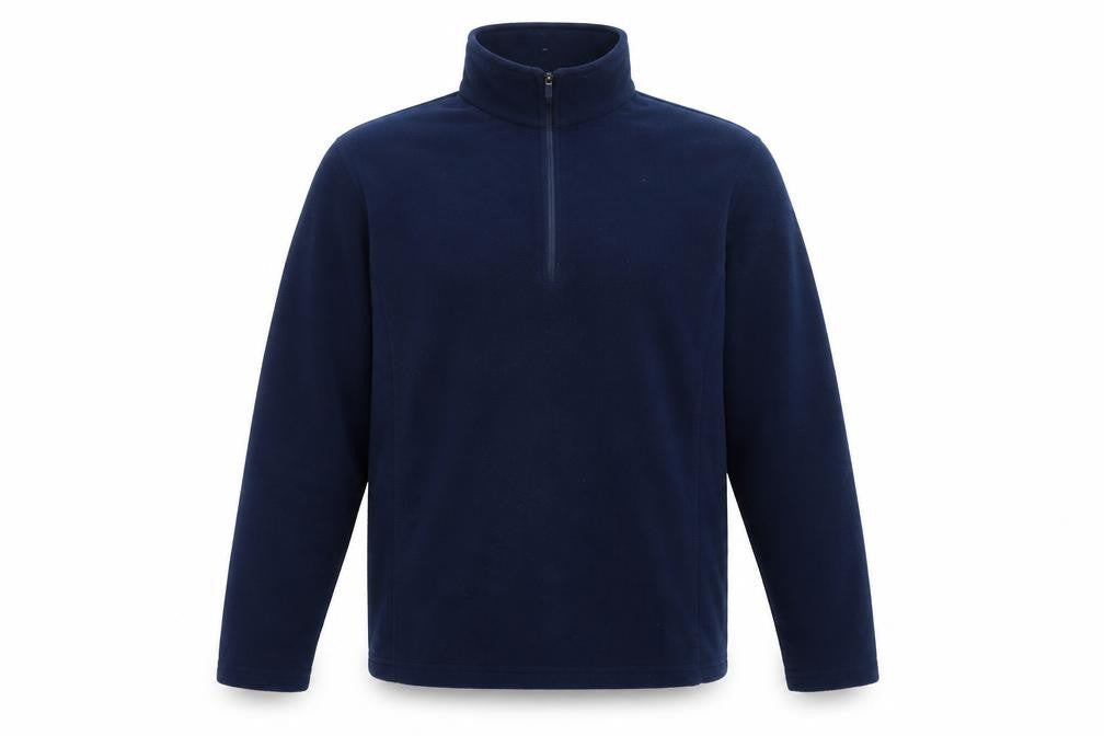 Lands' End Men's Blue M 1/4 Zip Fleece High Neck Sweatshirt