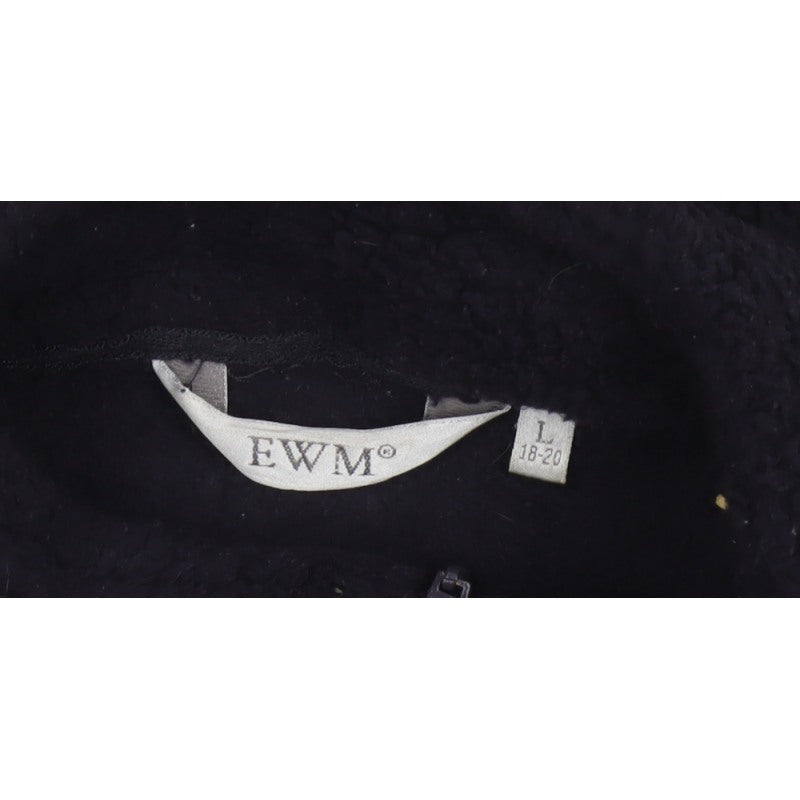EWM Women’s Black Size 20 Fleece 1/4 Zip Collared Jacket