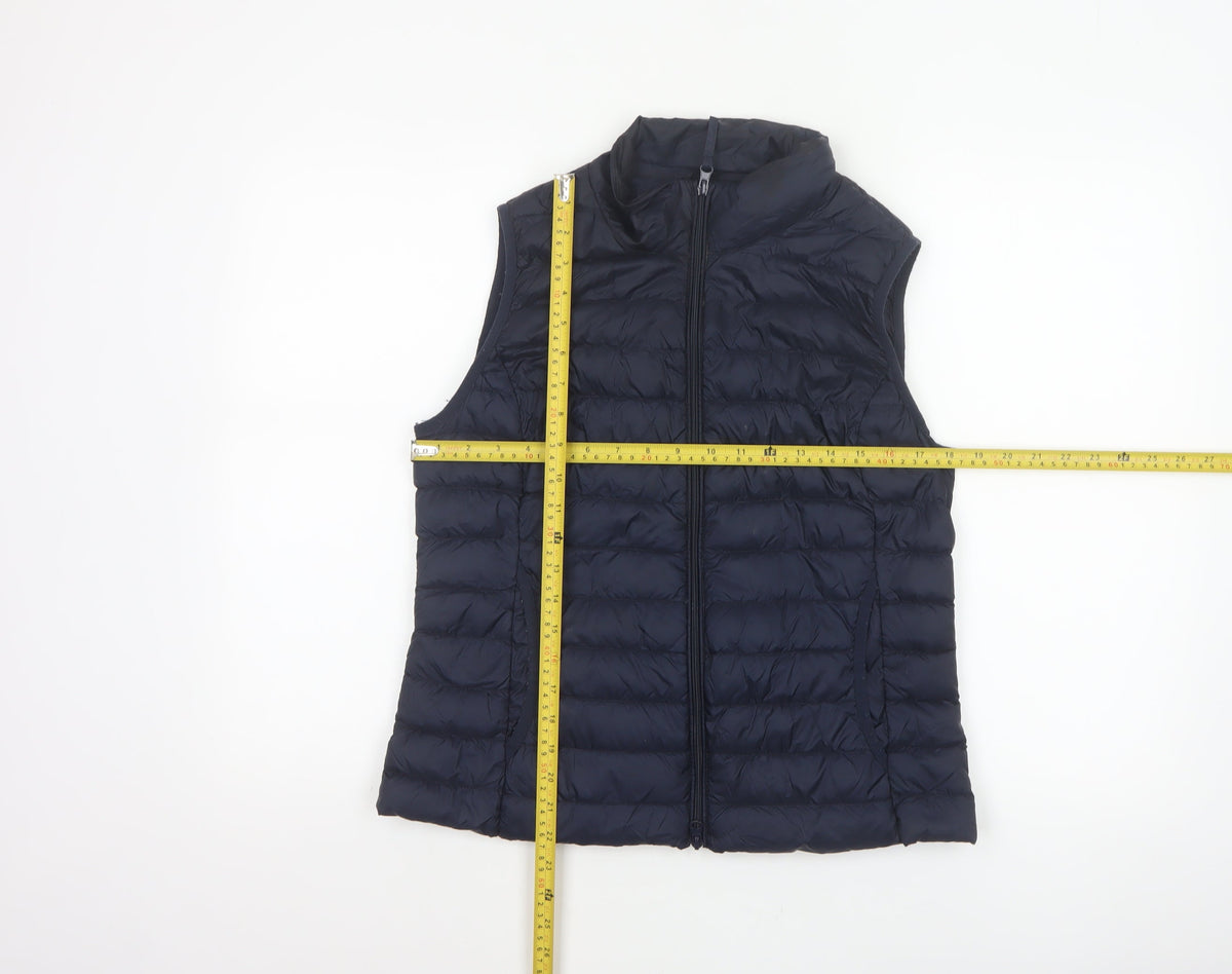 Betty Barclay Women Navy UK 12 Puffer Gilet Down Quilted Bodywarmer