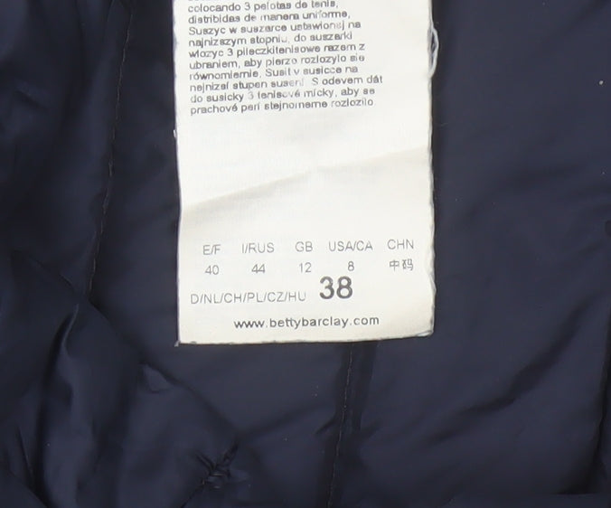 Betty Barclay Women Navy UK 12 Puffer Gilet Down Quilted Bodywarmer