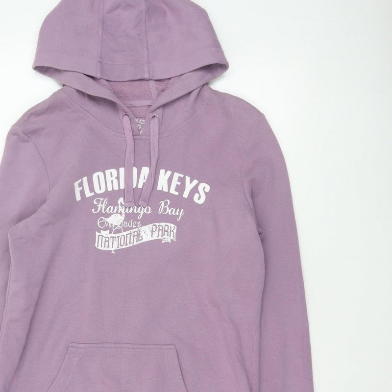 Denim Co Women Purple UK 14 Pullover Hoodie Florida Keys Graphic