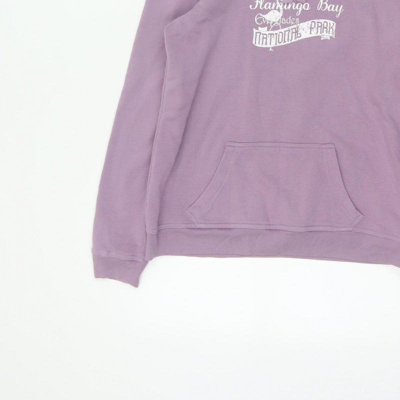 Denim Co Women Purple UK 14 Pullover Hoodie Florida Keys Graphic