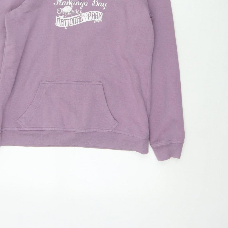 Denim Co Women Purple UK 14 Pullover Hoodie Florida Keys Graphic