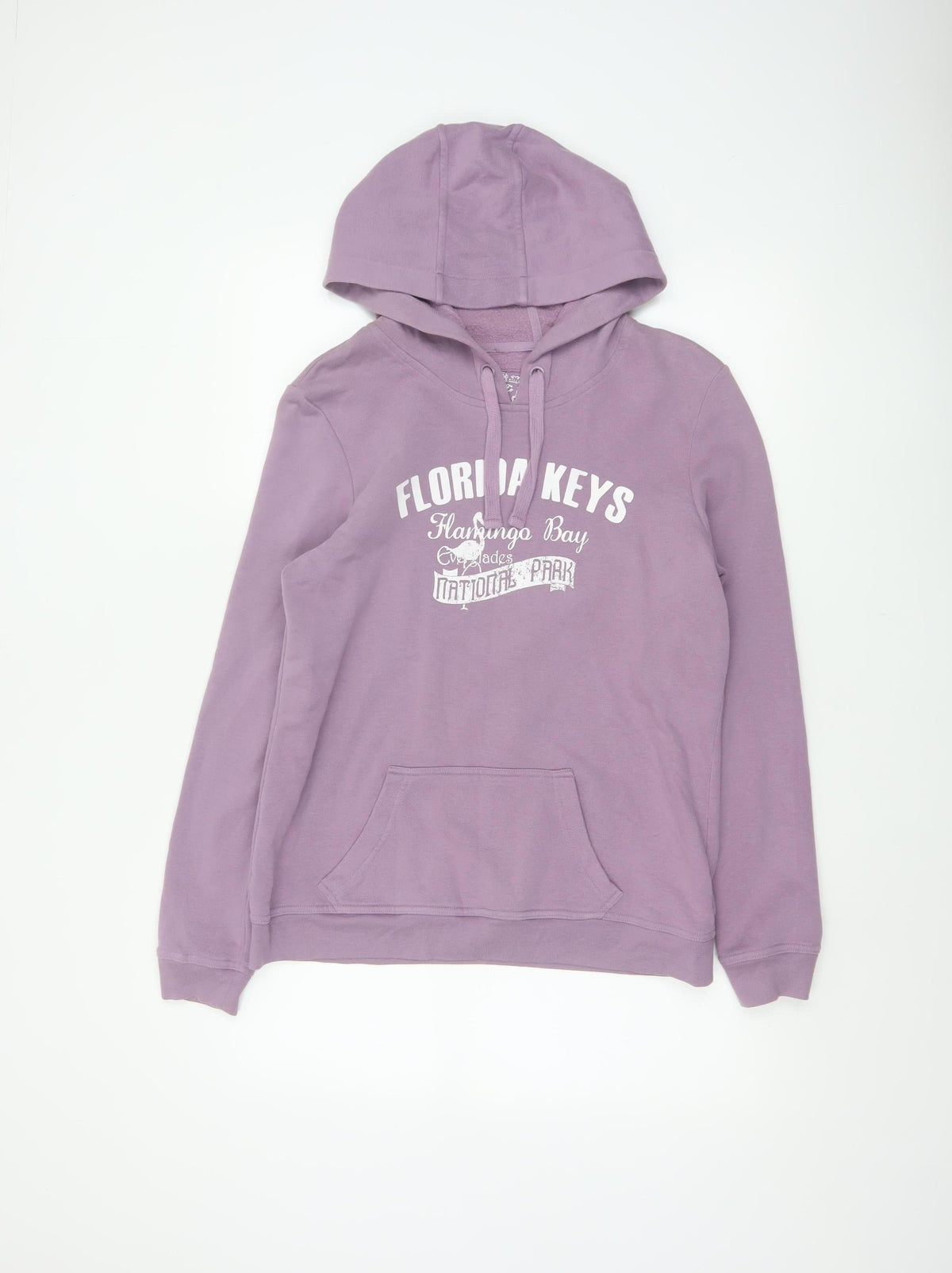 Denim Co Women Purple UK 14 Pullover Hoodie Florida Keys Graphic