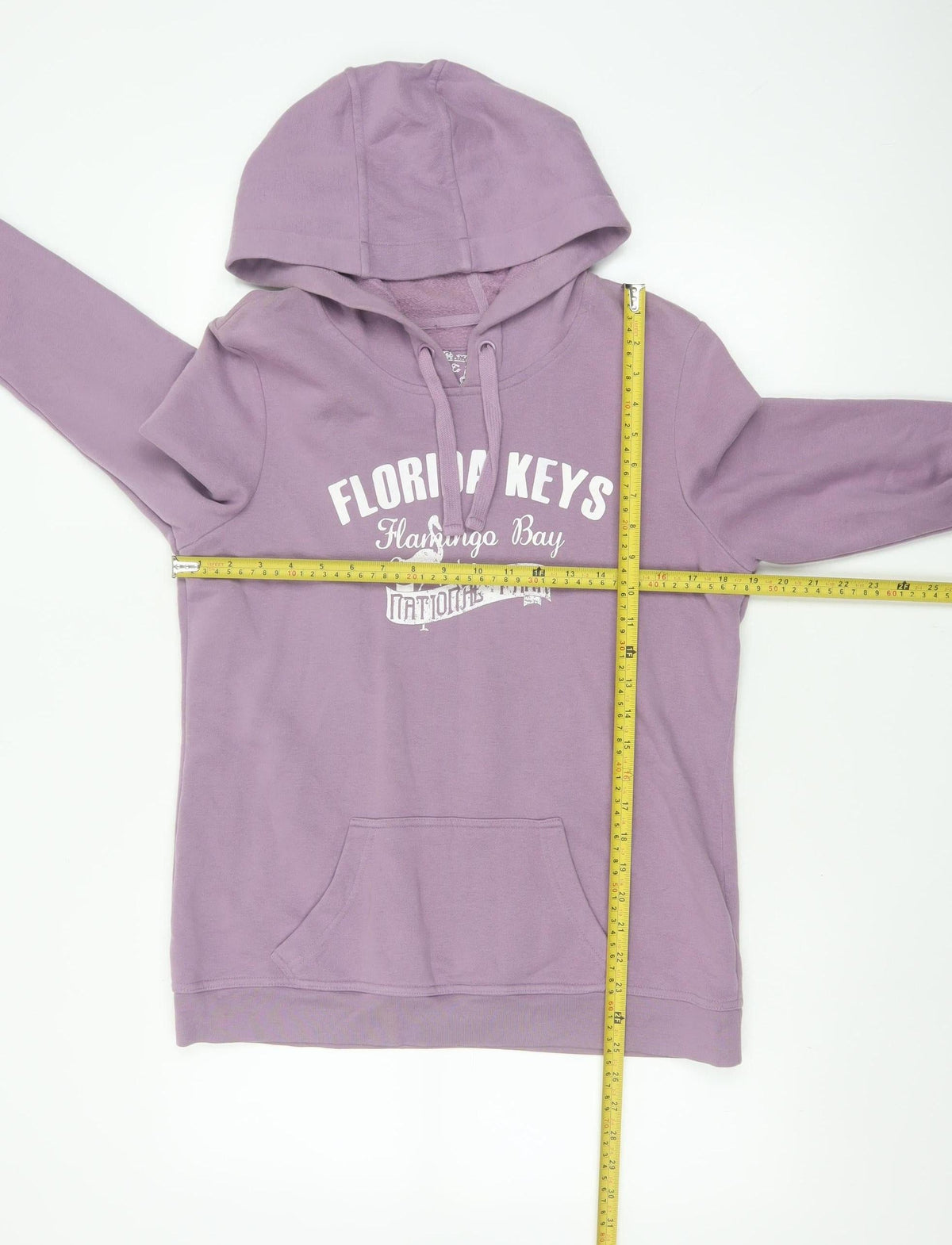Denim Co Women Purple UK 14 Pullover Hoodie Florida Keys Graphic