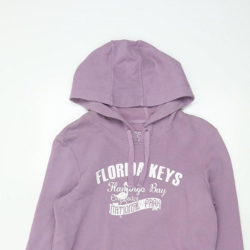 Denim Co Women Purple UK 14 Pullover Hoodie Florida Keys Graphic