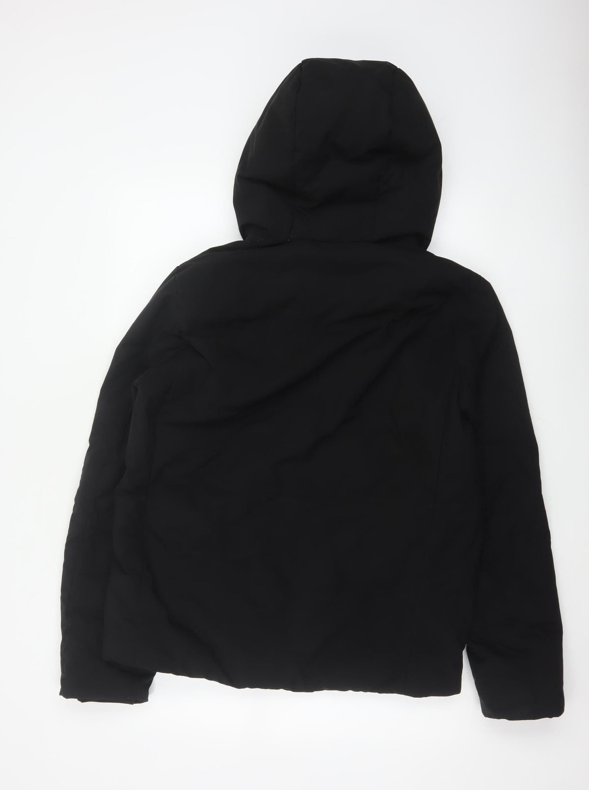Uniqlo Women Black S Hooded Down Puffer Jacket Windproof