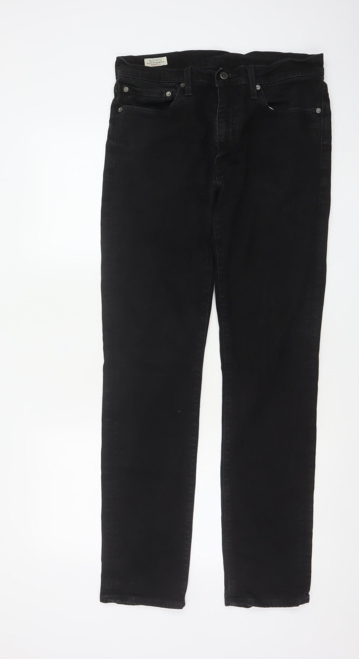 Levi's Premium Men’s Black W34 L34 511 Slim Stretch Jeans
