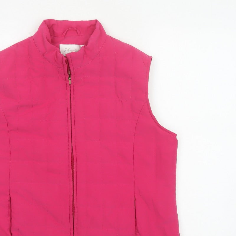 Style by EWM Women Pink Size 14 Padded Quilted Puffer Waistcoat Gilet