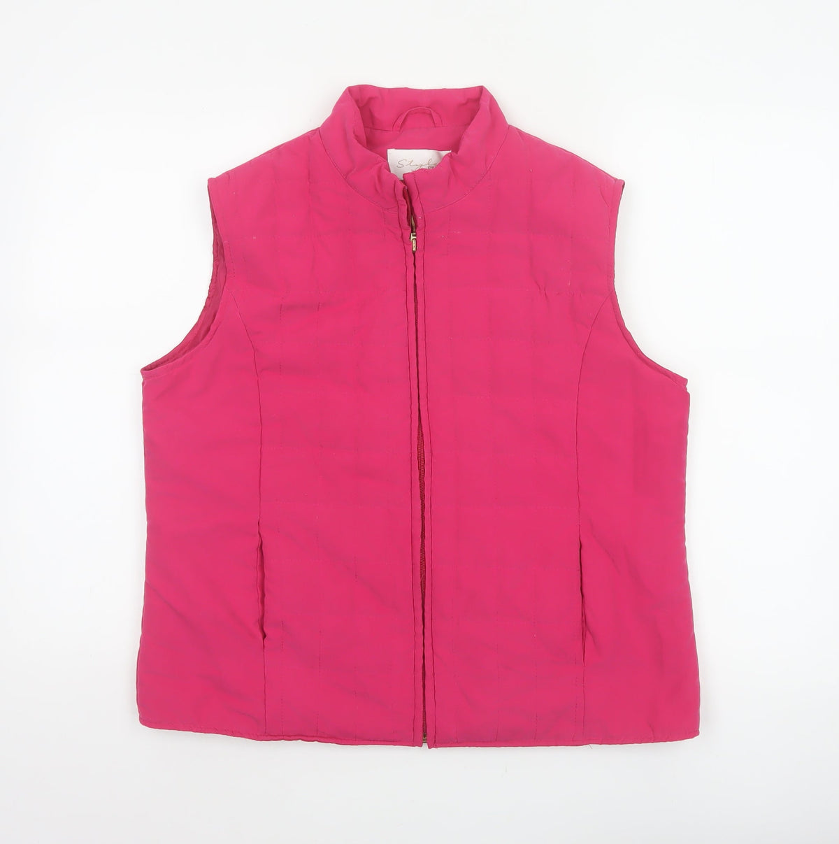 Style by EWM Women Pink Size 14 Padded Quilted Puffer Waistcoat Gilet