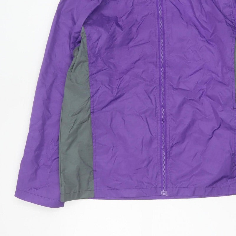 5 Apparel Women’s Purple M Hooded Full Zip Windbreaker Jacket
