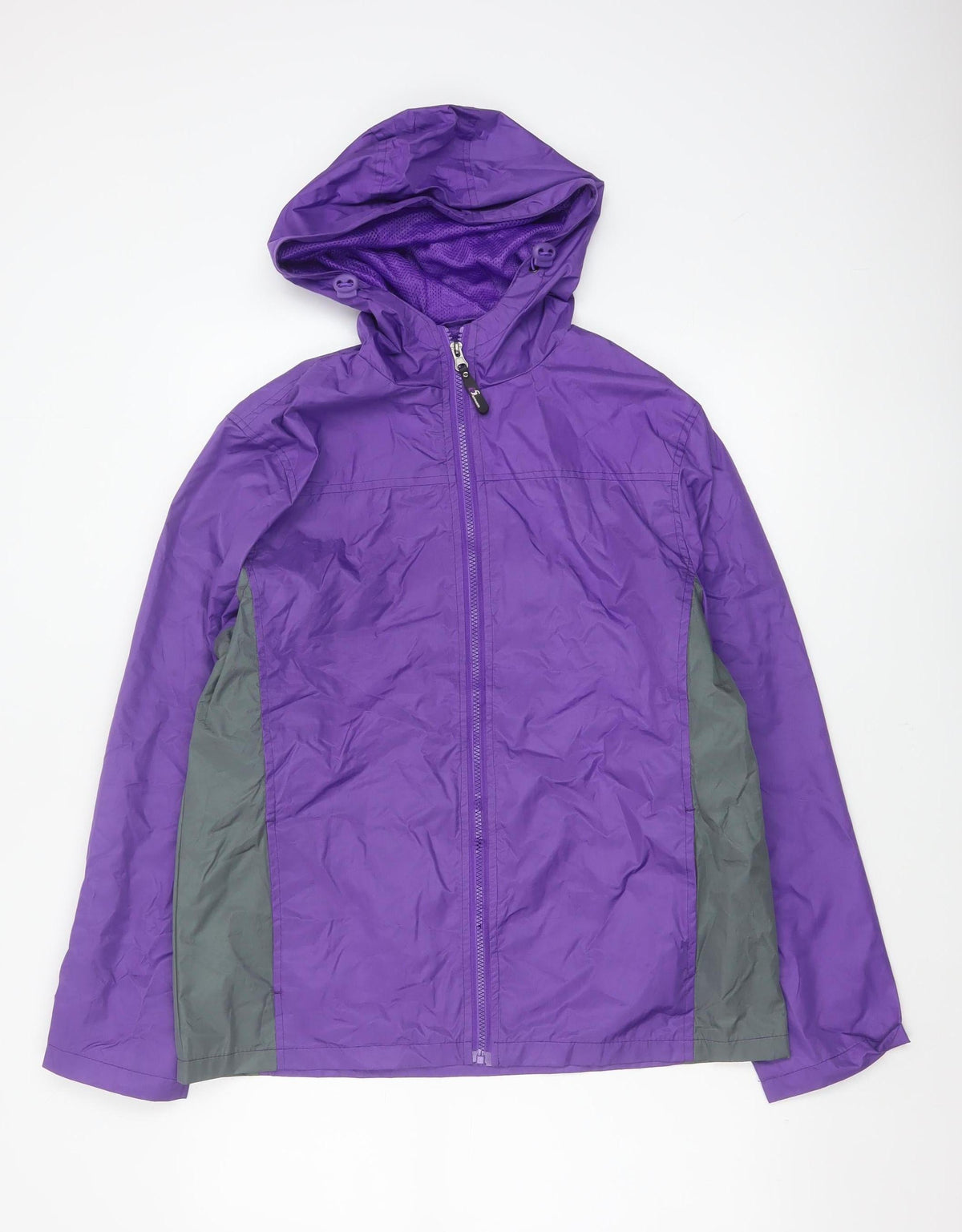 5 Apparel Women’s Purple M Hooded Full Zip Windbreaker Jacket