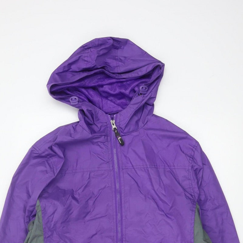 5 Apparel Women’s Purple M Hooded Full Zip Windbreaker Jacket