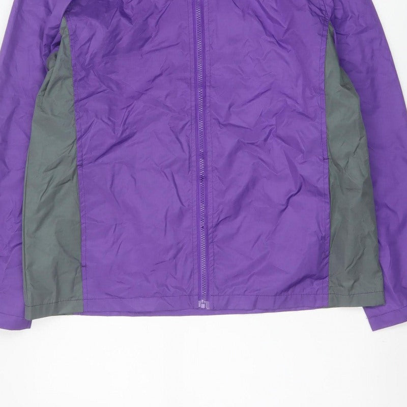 5 Apparel Women’s Purple M Hooded Full Zip Windbreaker Jacket