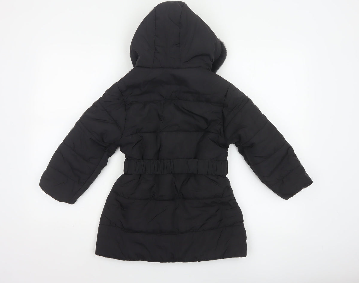 JOMARO Girls Black 4-5 Years Puffer Coat