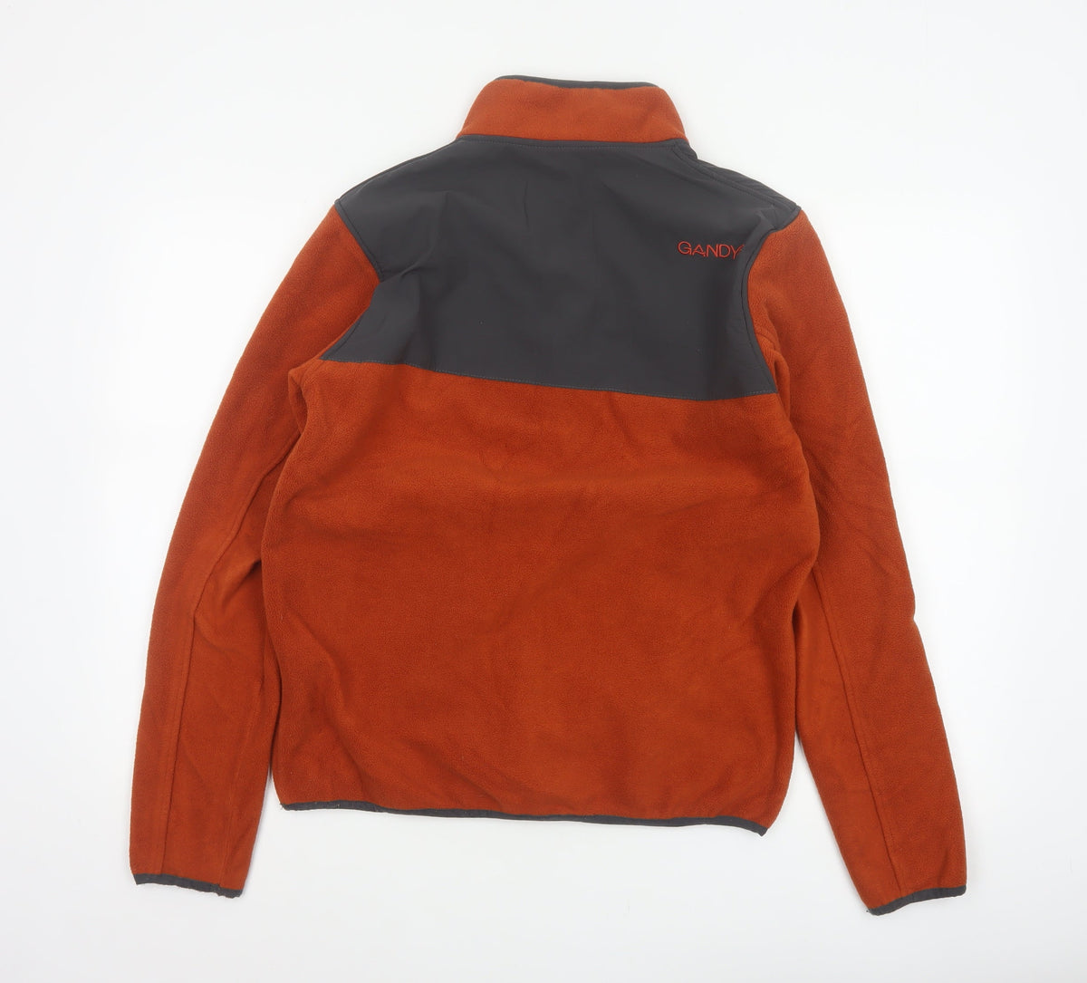 Gandys Men’s Orange Black XS 1/2 Zip Fleece Pullover Outdoor Sweatshirt